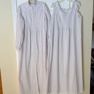 Vintage BARAD & CO Long Nightgown & Robe Set Sz M cottagecore